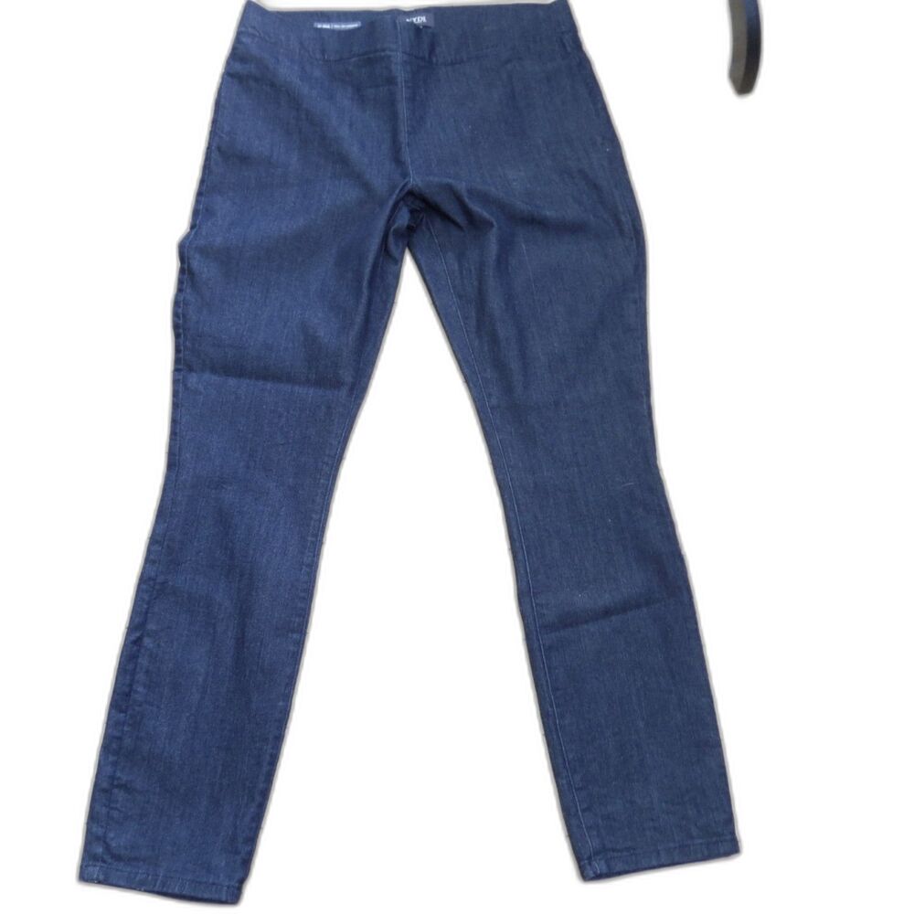 NYDJ Alina Skinny Ankle Pull On Lift X Tuck Jeans Dark Wash 12 EUC